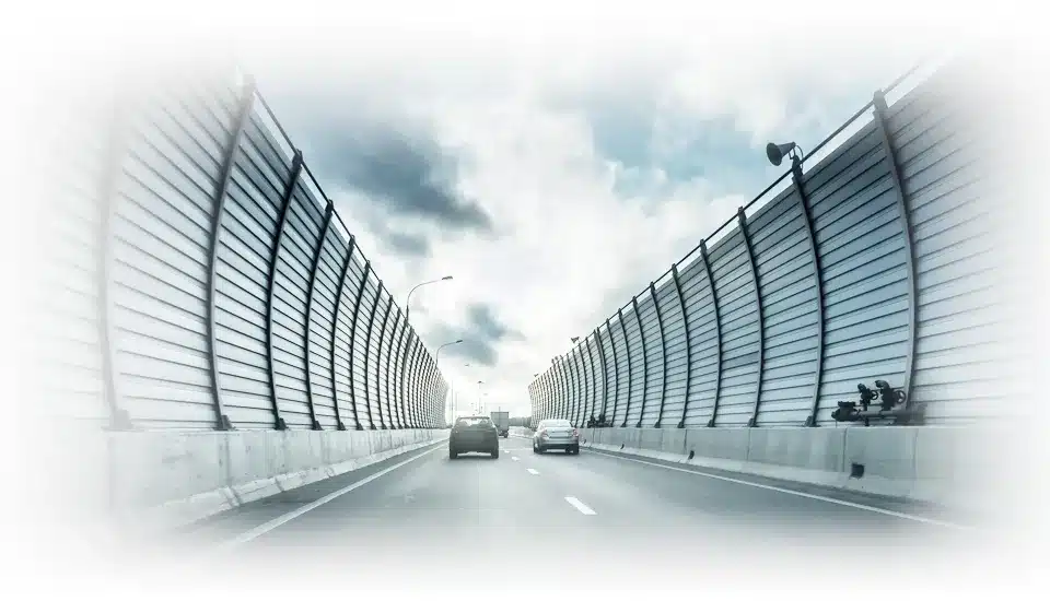 noise barriers in city