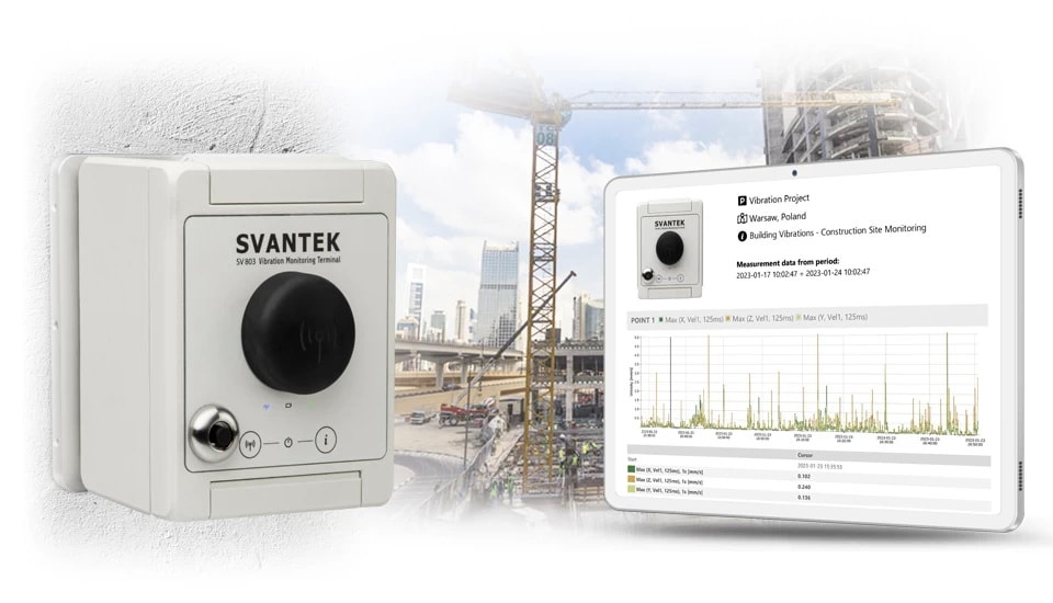 Wireless Vibration Monitor, Svantek Monitoring System