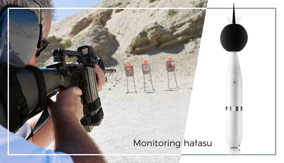 monitoring halasu na strzelnicy