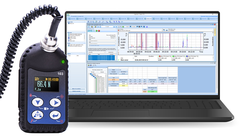 SV103 Contact force Detection of the contact of the hand with a tool SVANTEK