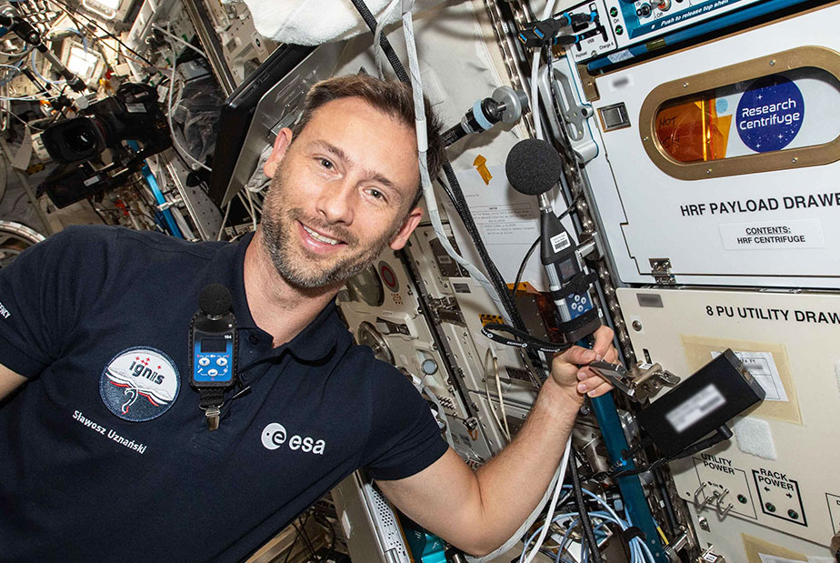 Sound level meter in space