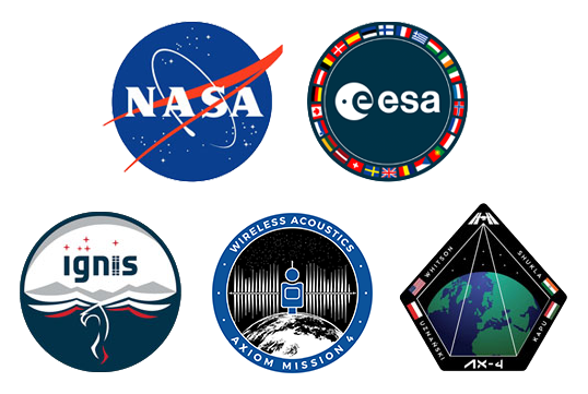 European Space Agency and mission partners logo for the SVANTEK space acoustics project