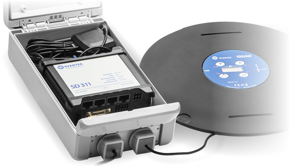 SV130 Flexible Remote Connectivity SVANTEK Sound and Vibration Whole-Body Vibration Remote Dosimetry Set