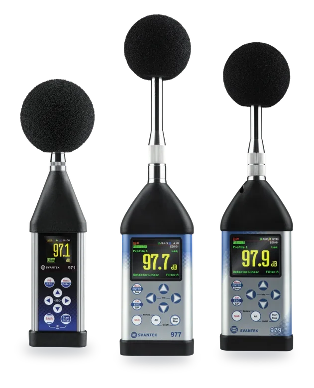 SV 971A, SV 977D and SVAN 979 Class 1 sound level meters